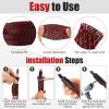 Tatuo 65.6 ft Expandable Braided Cable Sleeve Multi Size Braided Wire Sleeve with 120 Pcs Heat Shrink Tubing for Television Audio Computer Cables Video Pets,1/4 in,2/5 in,1/2 in,3/4 in(Red, Black) view 3
