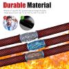Tatuo 65.6 ft Expandable Braided Cable Sleeve Multi Size Braided Wire Sleeve with 120 Pcs Heat Shrink Tubing for Television Audio Computer Cables Video Pets,1/4 in,2/5 in,1/2 in,3/4 in(Red, Black) view 4
