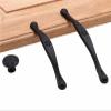 1Pcs Black Zinc Alloy Handle Hardware Cabinet Knobs and Kitchen Handles for Furniture Drawer Solid Door view 3