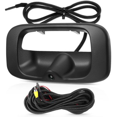 ACAUTO Tailgate Handle Backup Camera Fit for Chevy Silverado GMC Sierra 1500 2500 3500 HD 1999-2007 Classic Tailgate Reversing Rear View Park Assist Camera RCA Plug Replaces 15228539