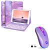 FUWANG Keyboard Case for iPad 9th Generation Keyboard Case 10.2"(2021)/8th Gen/7th Gen Bundle with Detachable Backlit Keyboard Bundle with Wireless Mouse,Rechargeable LED Wireless Mouse view 1