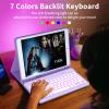 FUWANG Keyboard Case for iPad 9th Generation Keyboard Case 10.2"(2021)/8th Gen/7th Gen Bundle with Detachable Backlit Keyboard Bundle with Wireless Mouse,Rechargeable LED Wireless Mouse view 3