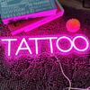 Dimmable Tattoo Neon Sign,Pink PersonNeon Signs,Reusable Arylic Tattoo Led Sign with Dimmer for Tattoo Salon, Studio, Shop Plaque,17x4in(Pink) view 1