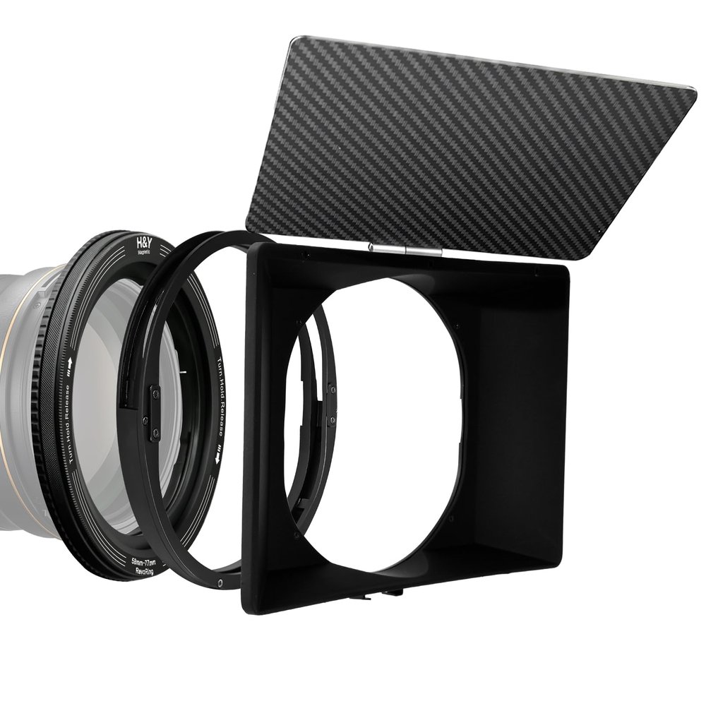 H&Y Swift Camera Lens Filter Sets Swift Basic Lens Filter Accessories Kit 58-77mm Variable Magnetic Step Up Rings, Drop-in Filter Rack X2, Magnetic Matte Box