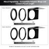 H&Y Swift Camera Lens Filter Sets Swift Basic Lens Filter Accessories Kit 58-77mm Variable Magnetic Step Up Rings, Drop-in Filter Rack X2, Magnetic Matte Box view 3