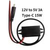 12V24V to 5V 3A 15W Step Down Buck Converter Car Male Female USB DC DC Power Supply Module for Mini USB Micro USB Adapter (Color : Micro USB, Size : 12V24V_5V3A) view 3
