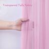 20x10 Pink Tulle Backdrop Curtains for Parties, Sheer Backdrop Curtain Wedding Photo Background Drapes for Baby Shower Photography Birthday Party view 4