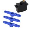 RC Metal Steering Servo Arm Horn Parts, Aluminum Servo Horns 25T RC Metal Steering Arm, For Car Upgrade Parts 1/8 1/10 RC(Blue) view 3