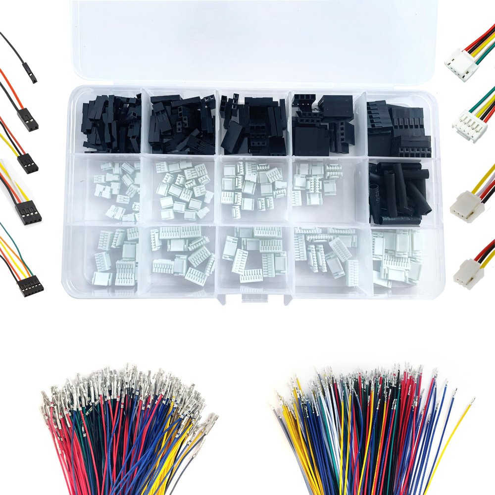XUGERIP JST GH 1.25MM to Dupont 2.54MM Connectors Kit with Pre-Crimped Cables, Male Housing Connectors Kit for Pixhawk Flight Controller