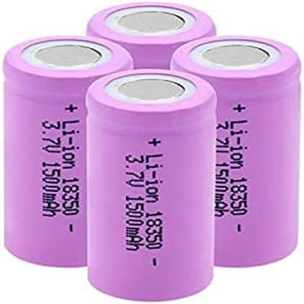 HITY 18350 1500mah 3.7V, Rechargeable 10A for Headlight Led Light Camera Remote Control Electronic Door Locks,4Pcs