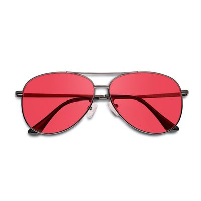 Pilestone Color Blind Glasses for Red-Green/Blue-Yellow Color Vision Deficiency Indoor/Outdoor Use ~ Pick Yours (Aviator TP-036Lens D for Red Deficiency)