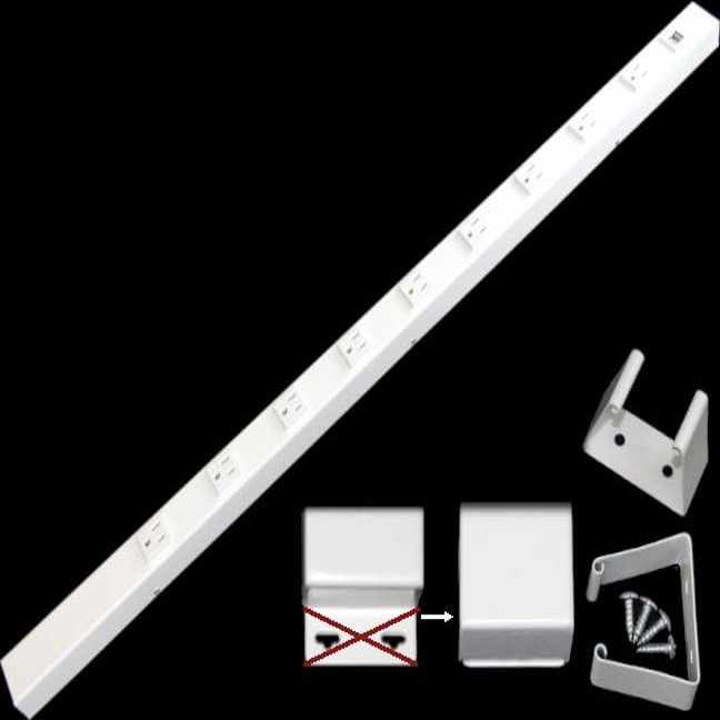 36 Hardwired Power Strip (NO Power Cord), 9 Vertical Outlets (NOT Tamper Resistant), NO Ears (Without mounting tabs), 15A (NOT a 20 Amp Unit), USB, White