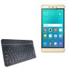 BoxWave Keyboard Compatible with QMobile Noir J7 - SlimKeys Bluetooth Keyboard, Portable Thin with Chiclet-Style Keys - Jet Black view 1