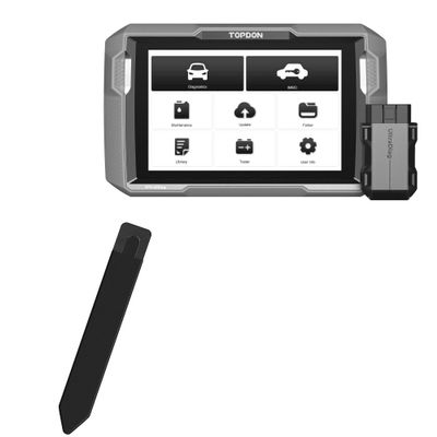BoxWave Stylus Pouch Compatible with Topdon Ultradiag (8 in) - Stylus PortaPouch, Pen Stylii Holder Carrier Portable Self-Adhesive - Jet Black