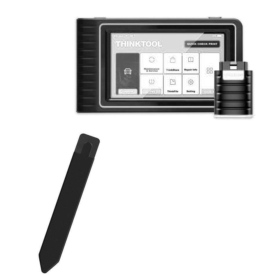 BoxWave Stylus Pouch Compatible with Thinkcar Car Code Reader THINKTOOL Basic (7 in) - Stylus PortaPouch, Pen Stylii Holder Carrier Portable Self-Adhesive - Jet Black