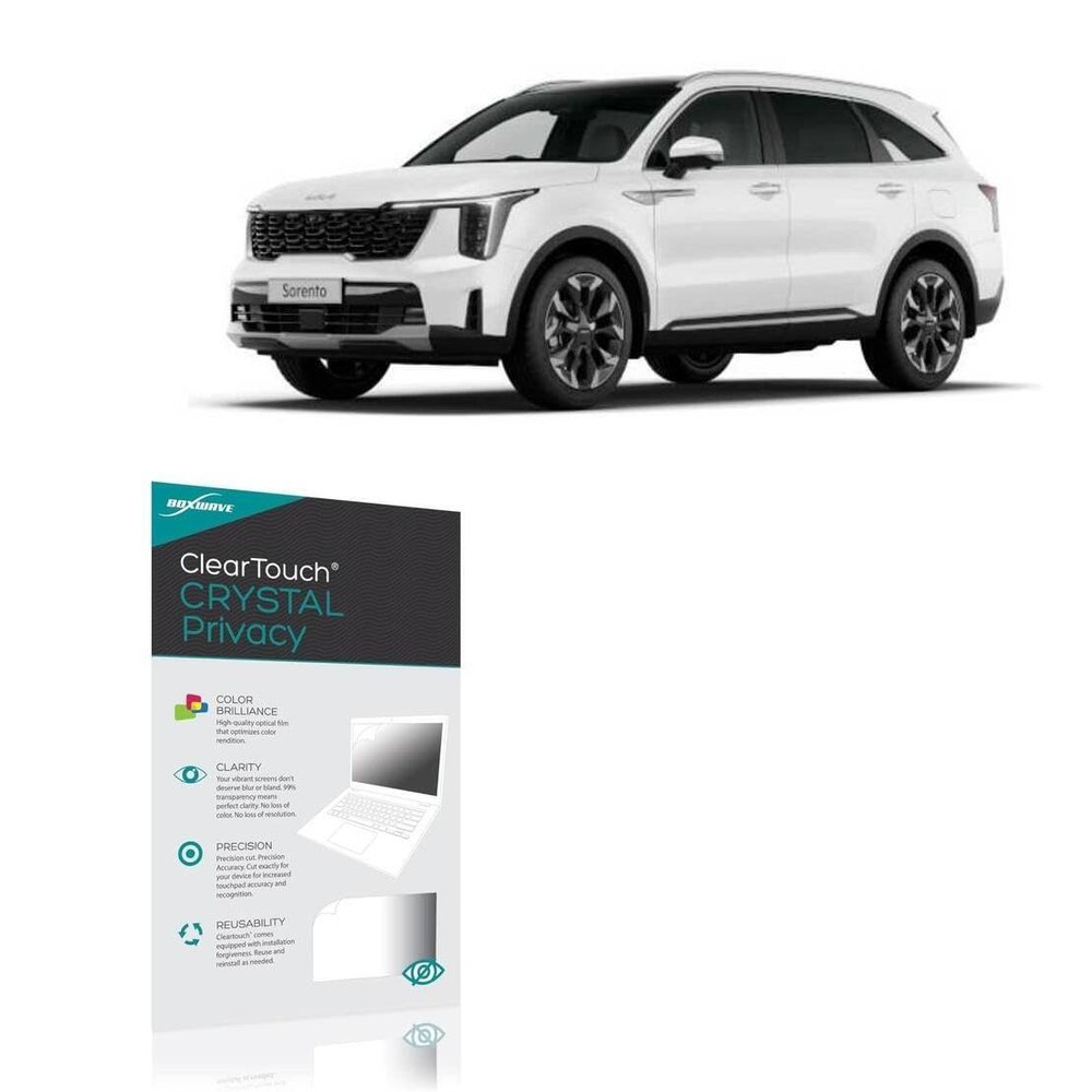 BoxWave Screen Protector Compatible with Kia 2024 Sorento Instrument Display (12.3 in) - ClearTouch Crystal Privacy (2-Pack), Privacy Screen Protector Flexible Film Clear
