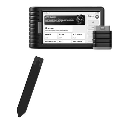 BoxWave Stylus Pouch Compatible with Topdon Artidiag800 BT (5.9 in) - Stylus PortaPouch, Pen Stylii Holder Carrier Portable Self-Adhesive - Jet Black