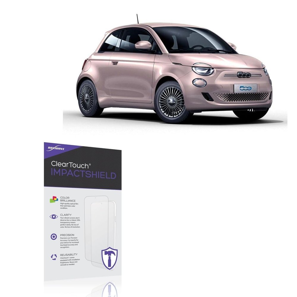 BoxWave Screen Protector Compatible with Fiat 2024 500e Display (10.25 in) - ClearTouch ImpactShield (2-Pack), Impenetrable Screen Protector Flexible Film
