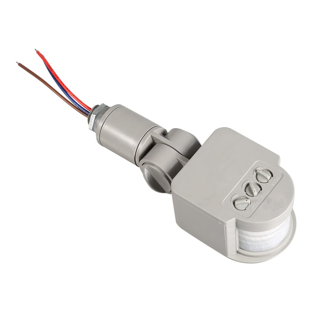 180 Infrared PIR Motion Sensor Switch for LED Lights, 90~250V, Outdoor Wall Mounted Detector, Gray, Ideal for Security & Energy Efficient Lighting