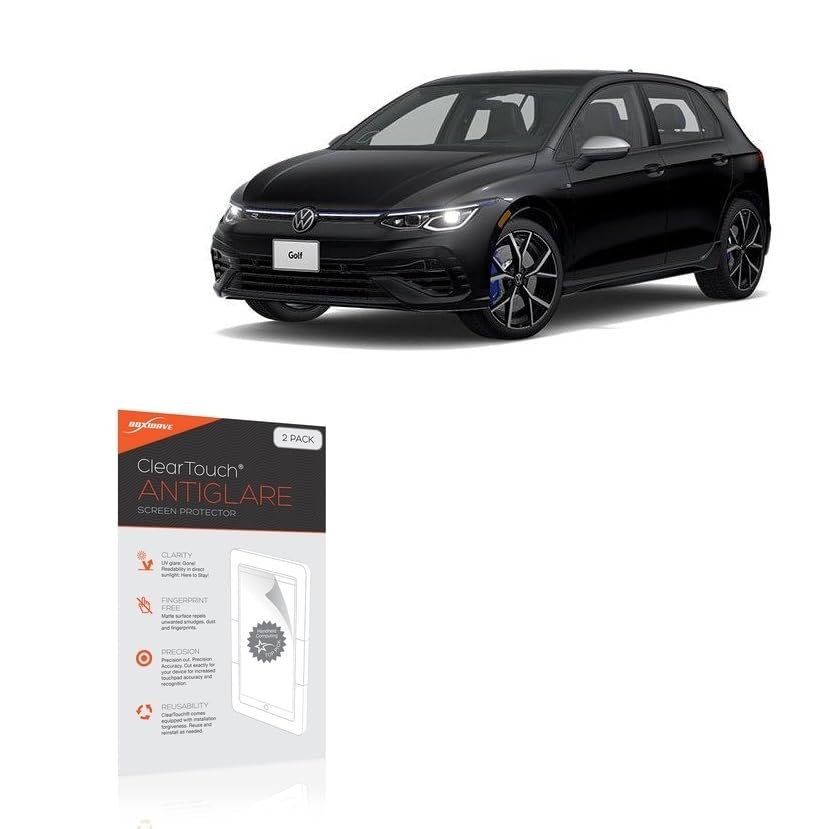 BoxWave Screen Protector Compatible with Volkswagen 2024 Golf R Display (10 in) - ClearTouch Anti-Glare (2-Pack), Anti-Fingerprint Matte Film Skin