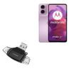 BoxWave Smart Gadget Compatible with Motorola G24 - AllReader SD Card Reader, microSD Card Reader SD Compact USB - Jet Black view 1