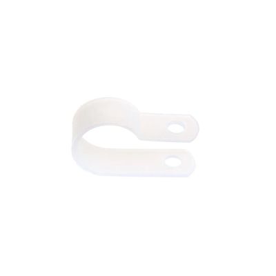 100PCS Cable Clips R-Type Nylon Cable Wire Clamp Plastic Clips Cable Mounting Fasteners Wire Fix Hardware Fittings (Size : White-13.2mm)