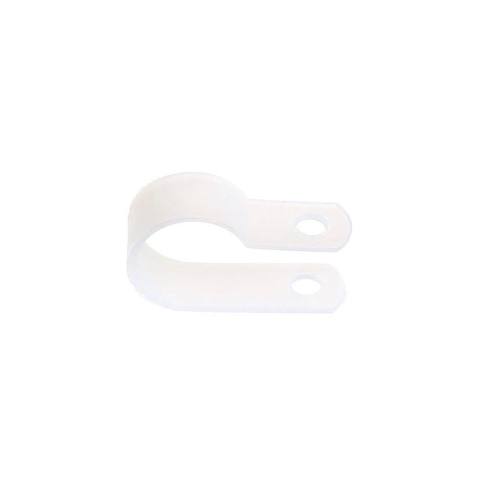 100PCS Cable Clips R-Type Nylon Cable Wire Clamp Plastic Clips Cable Mounting Fasteners Wire Fix Hardware Fittings (Size : White-13.2mm)