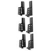HOMSFOU 3pcs Double Slot Wall Bracket for Tablets and Mobile Phones Phone Holder for Easy Viewing Space-Saving Design Wall-Mounted Storage Stand Black view 1