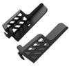 HOMSFOU 3pcs Double Slot Wall Bracket for Tablets and Mobile Phones Phone Holder for Easy Viewing Space-Saving Design Wall-Mounted Storage Stand Black view 2