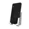 HOMSFOU 3pcs Double Slot Wall Bracket for Tablets and Mobile Phones Phone Holder for Easy Viewing Space-Saving Design Wall-Mounted Storage Stand Black view 3