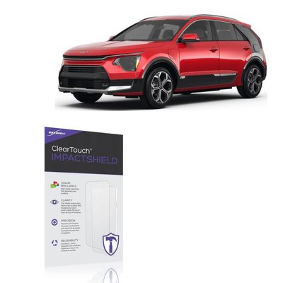 BoxWave Screen Protector Compatible with Kia 2024 NIRO Plug-in Hybrid Instrument Display (4.3 in) - ClearTouch ImpactShield (2-Pack), Impenetrable Screen Protector Flexible Film