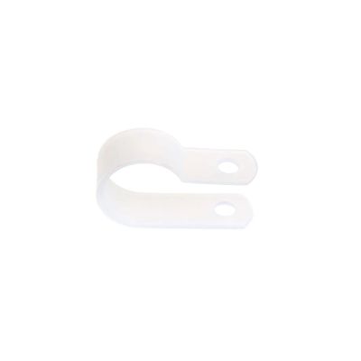 100PCS Cable Clips R-Type Nylon Cable Wire Clamp Plastic Clips Cable Mounting Fasteners Wire Fix Hardware Fittings (Size : White-8.4mm)