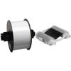 Brady B30C-2250-595-WT 100' Length x 2.250" Width, B-595 Vinyl, White BBP31 Indoor/Outdoor Tape & 118084 B30 Series R10000 Printer Ribbon (B30-R10000) - Black - 200' Length, 4.33" Width view 1