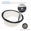 RECOIL USP65W Pairs of 6.5-Inch Speaker Pods, Universal 6.5 Angled Speaker Boxes, Surface Mount with Gaskets, White Enclosures Compatible with Marine, UTVs, Boats, RVs, Cars, Trailers view 4