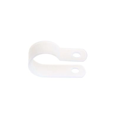 100PCS Cable Clips R-Type Nylon Cable Wire Clamp Plastic Clips Cable Mounting Fasteners Wire Fix Hardware Fittings (Size : White-16.2mm)