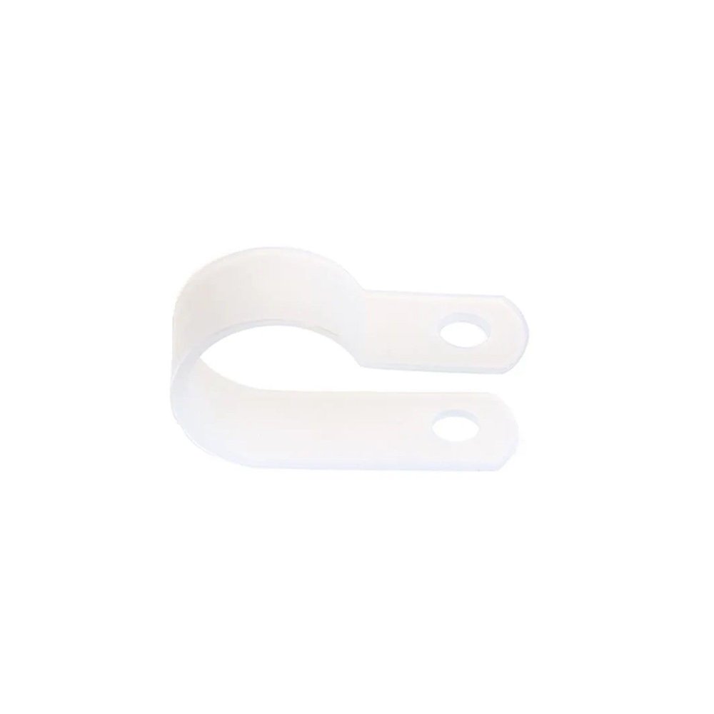100PCS Cable Clips R-Type Nylon Cable Wire Clamp Plastic Clips Cable Mounting Fasteners Wire Fix Hardware Fittings (Size : White-16.2mm)