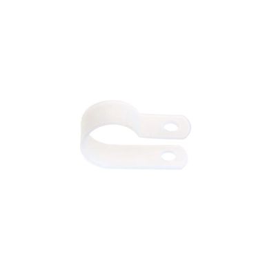 100PCS Cable Clips R-Type Nylon Cable Wire Clamp Plastic Clips Cable Mounting Fasteners Wire Fix Hardware Fittings (Size : White-6.4mm)