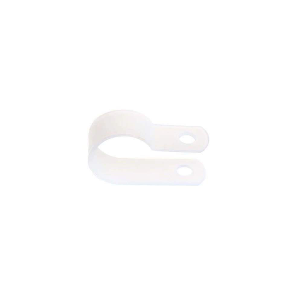 100PCS Cable Clips R-Type Nylon Cable Wire Clamp Plastic Clips Cable Mounting Fasteners Wire Fix Hardware Fittings (Size : White-6.4mm)
