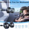 Nauttxon Car Fan for Back Seat [Comes with Car Charger] 360 Degree Rotatable USB Car Seat Fan for Baby Rear Facing - 3 Speeds Separate Control for Vehicles SUV RV view 2