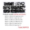 200PCS/Box R-Type Nylon Cable Clamp Plastic P Clips Fasteners Cable Mounting Fix Hardware Tools view 2