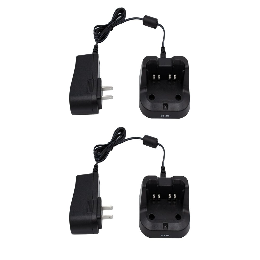 2-Pack BC-213 BP-279 BP-280 Battery Charger Compatible with Icom IC-F2000S IC-A16 BP-280LI IC-F1000 IC-F1000S IC-F2000 IC-V88 IC-U88 Radio Rapid Desktop Charger Base