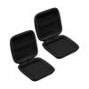 PATIKIL 3.94x3.94x1.97 Electronic Organizer Case, 2Pcs EVA Hard Waterproof Square Travel Carrying Case with Zipper for Digital Multimeter, Camera, Charger Cord, Earphone, Black view 1