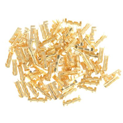 100Pcs Brass Crimp Terminals 0.5 1.5mm Connectors for Connecting and Repairing Wires