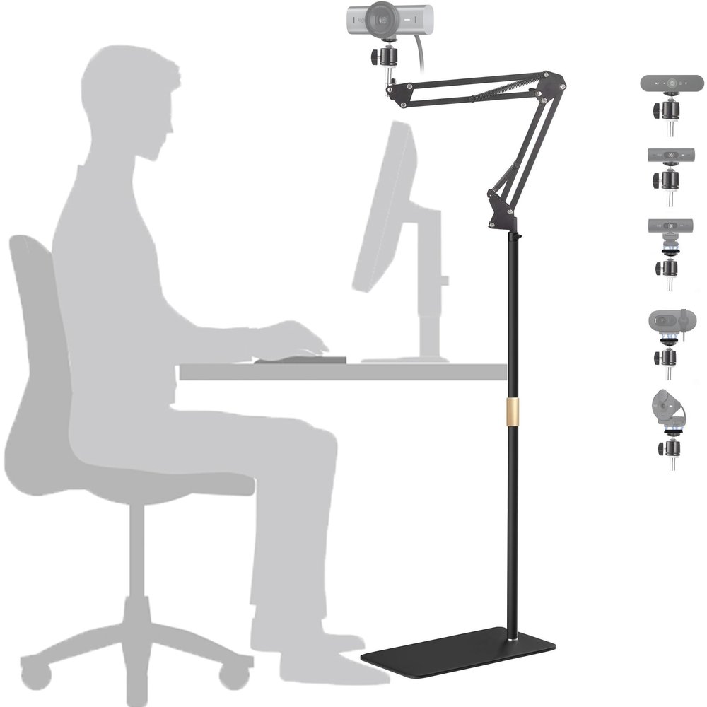 AceTaken MX Brio 4K Webcam Floor Stand,70-inch Telescopic Floor Holder with Webcam Magnetic Mount Compatible with Logitech MX Brio 4K,Brio 4K,100,300,500,C270,C310 webcams