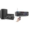 Pyle Waterproof Wall Mount Speaker System - 5.25 Inch Active + Passive Pair Wireless Bluetooth & Stereo Power Amplifier 200 W Peak w/Bluetooth Wireless, LED Display view 1