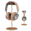 BEVCEFCC Headset Holder Stand Headphone Holder with Wood and Aluminum Desktop Headphone Stand Headset Stand for Desk with Solid Heavy Base Wood Headphones Stand for All Headphone Sizes (Gold) view 1