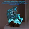 dcvbny Resin LED Ocean Surfing Night Lights,Handmade Wooden Epoxy Resin Bedside Table Lamp,3D Art Ornaments Office Bedroom Room Party Decor for Surfer Men Women Boys Girls (8-inch Surfing) view 3