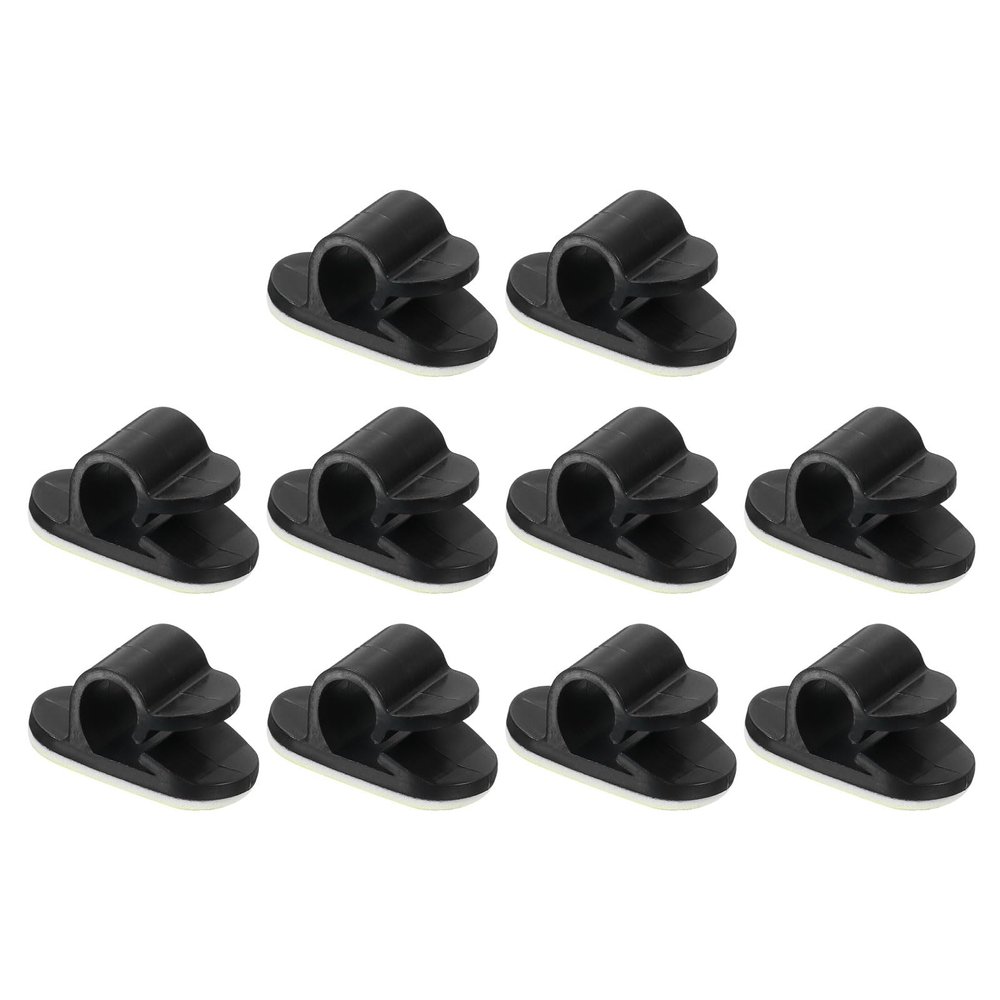 uxcell Adjustable Cable Clips, 100pcs 7.1mm/0.28" Self-Adhesive Cable Clamp Wire Clamps Cable Organizer Cord Clips for Wire Management, Black