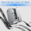 4 Black + 4 White Compatible with Brother M Tape 12mm 0.47'' 1/2'' M-K231 M-K335 Label Tape for Brother Ptouch PTM95 PT-65 PT-70 PT-70bm PT-45 Label Maker Tape Refills, 8 Packs view 4