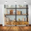 BELECO 7x5ft Fabric Living Room Bookshelf Backdrop Empty Room with Bookcase, Zoom Calls Video Recording Background Home Office Decor Zoom Meetings Photo Studio Props view 4